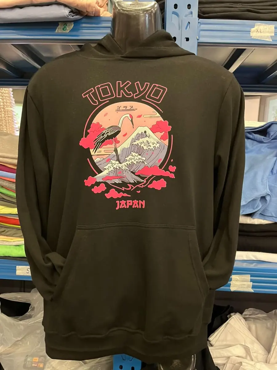 Custom hoodie produced by Inkfinity